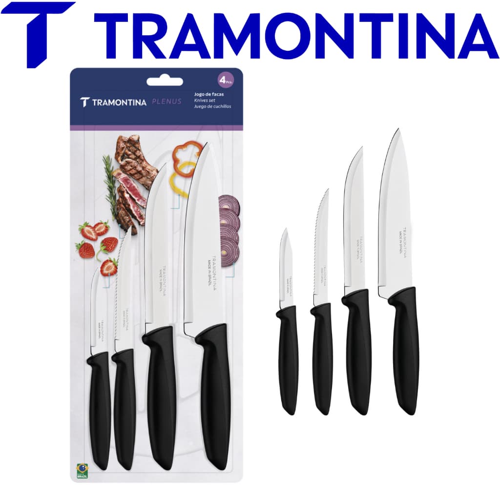 Kit Completo Facas 4 Peças | Uso Diário Cozinha