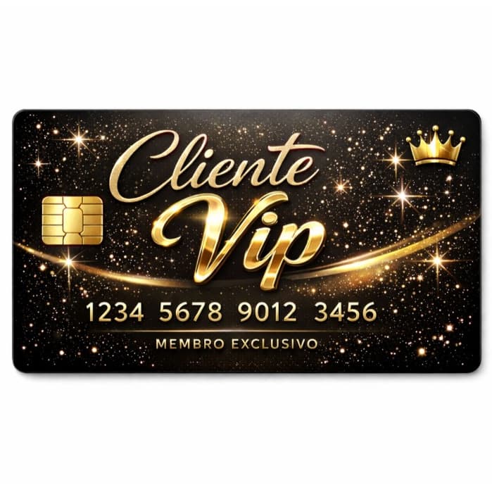 Cartão Fidelidade Cliente VIP  Luxo Dourado | Fidelização Profissional/ Ideal Para Lojas e Serviços
