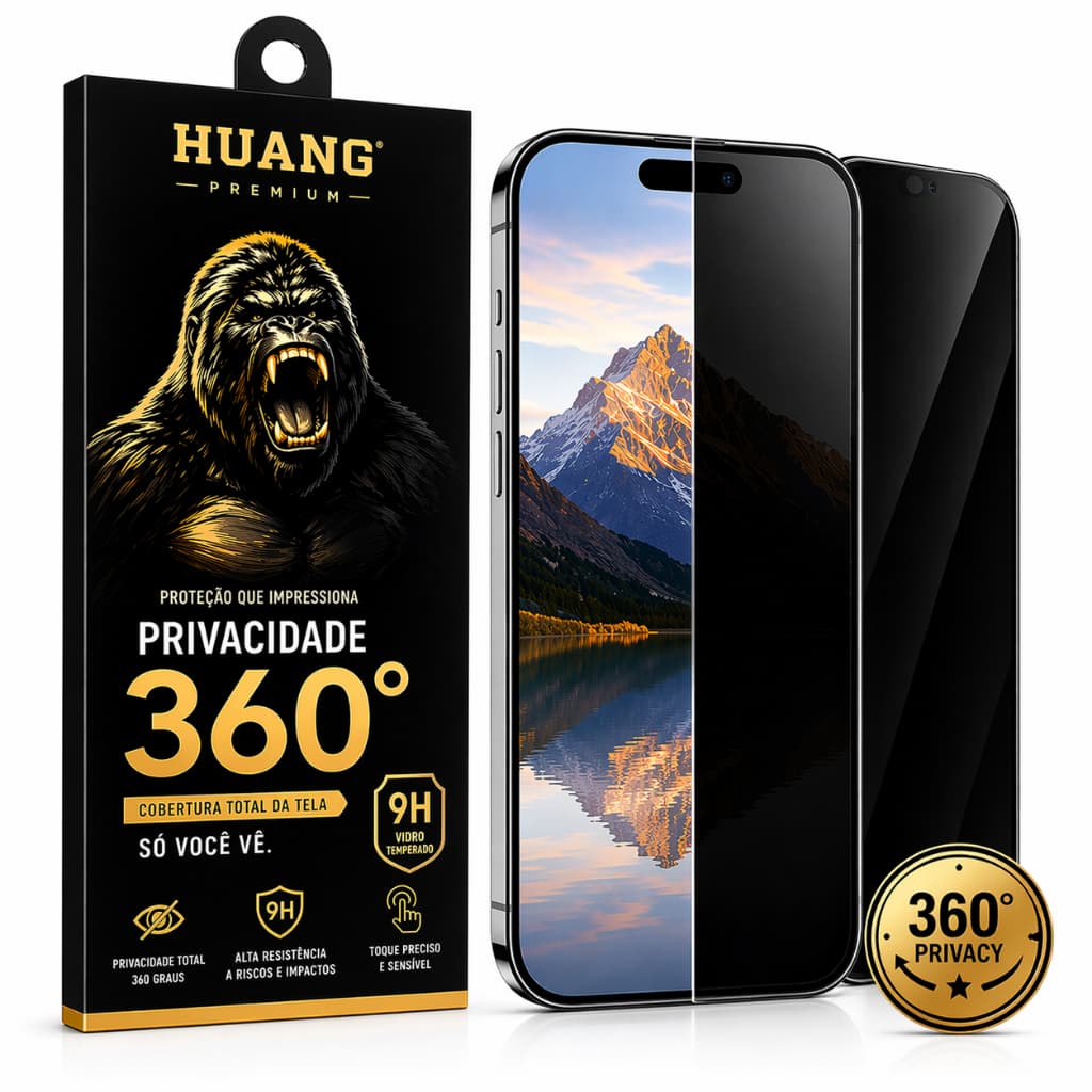 Película Vidro Privacidade Total 360 Graus para iPhone Huang