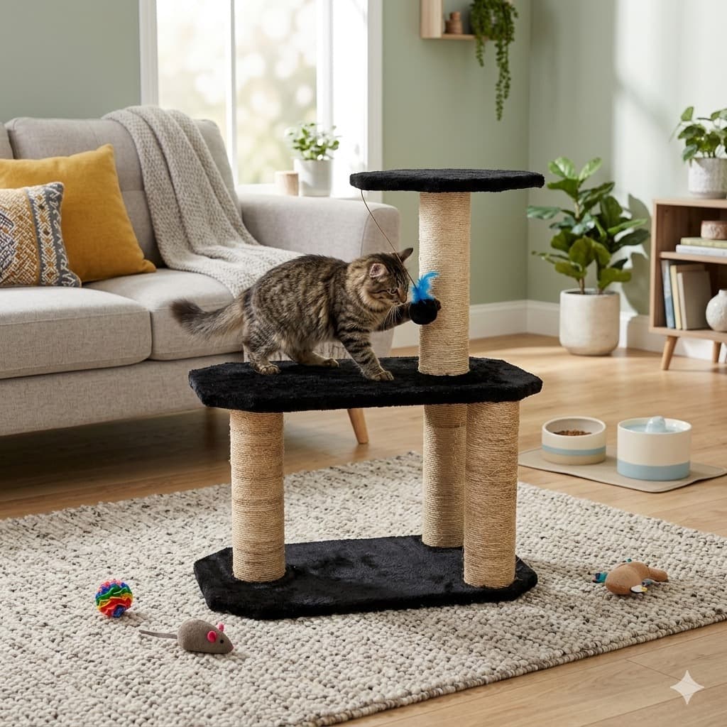 Arranhador Gato Grande Oitavado 3 Níveis Resistente Premium