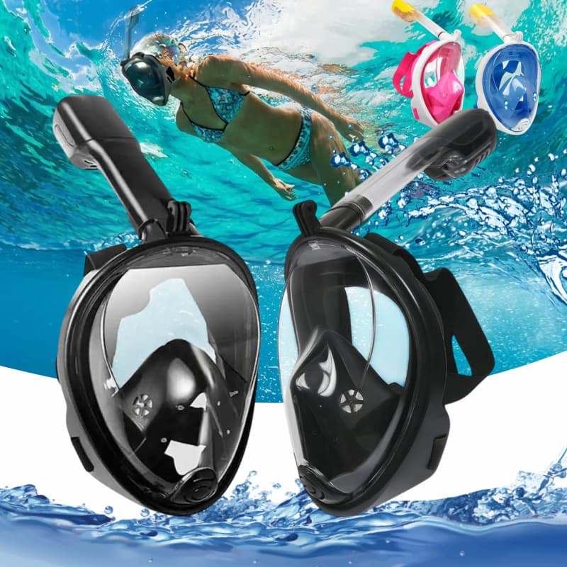 Óculos de Mergulho Máscara Facial Dispositivo Snorkel