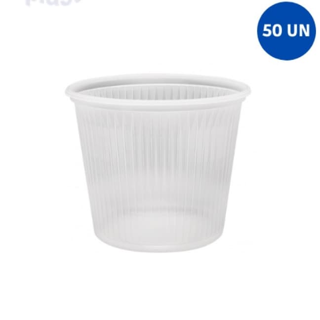 POTE PLASTICO 250 ML PS COPOMAIS COM TAMPA 50 KITS