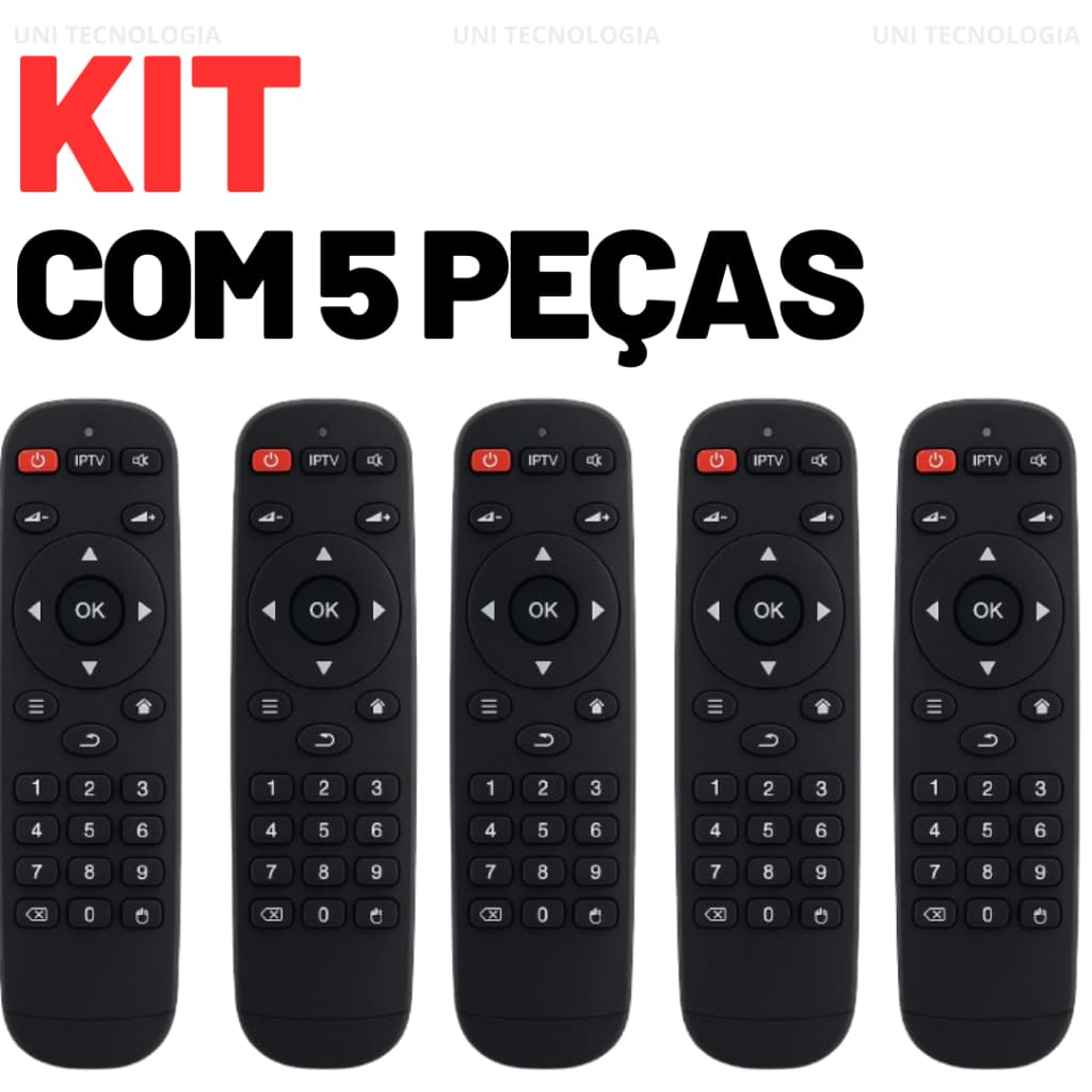 kit com 5 peças Controle Remoto Top de linha Le 7506  testado X