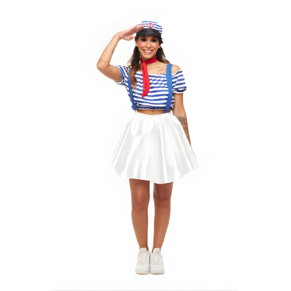 Fantasia Marinheira Feminino Adulto Completa