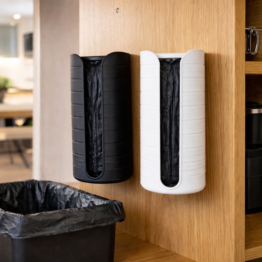 Suporte Porta Sacolas Plástico de lixo Parede Organizador Compacto