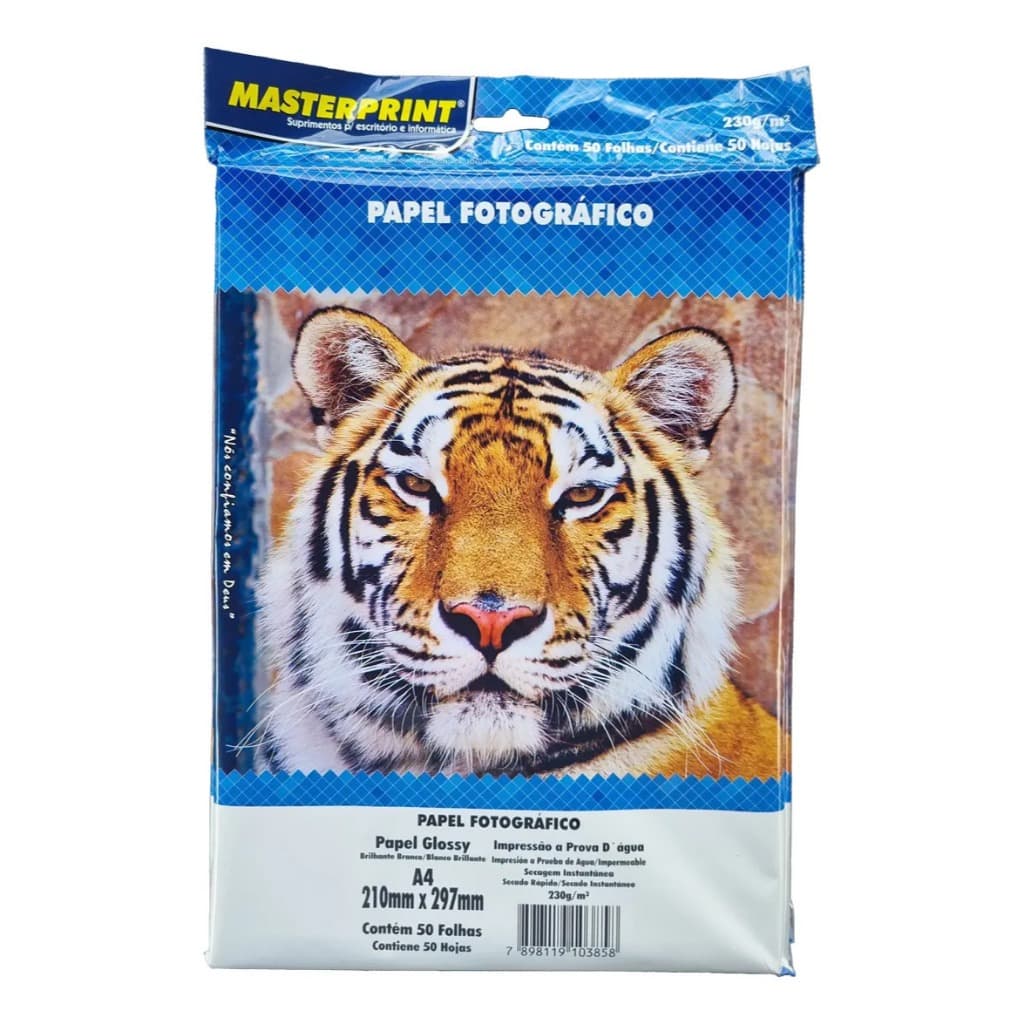 Papel Fotográfico A4 Glossy 230g Brilhante Masterprint