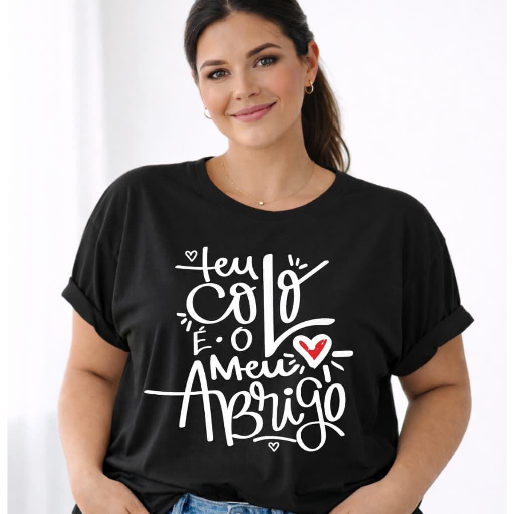 Camiseta Peça Casual Feminina Tema Família Confortável Tendência Atual Mãe