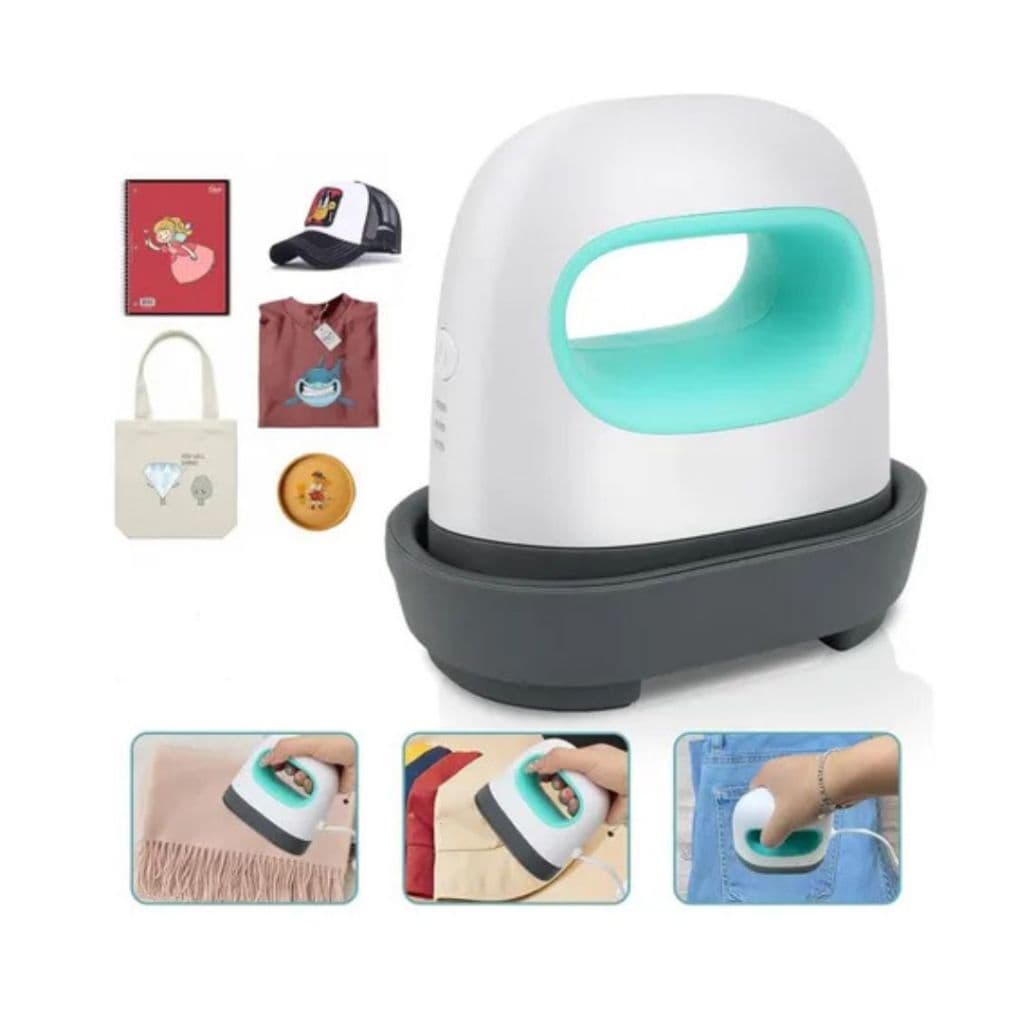 Mini Máquina de Prensa Térmica Portátil para Impressão de Camisetas e Roupas Artesanais DIY