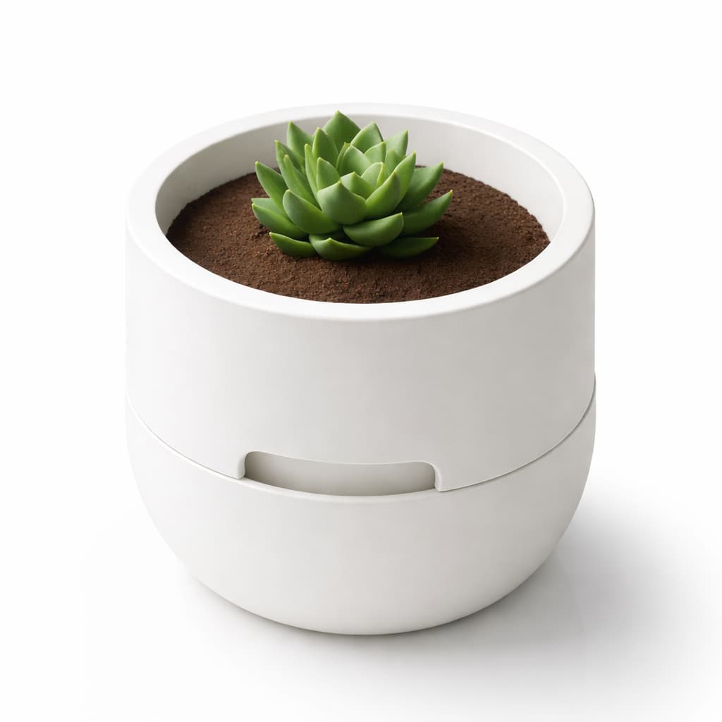 Vaso para Suculentas Autoirrigável com Reservatório de Água | Design Moderno Decorativo para Casa e Escritório