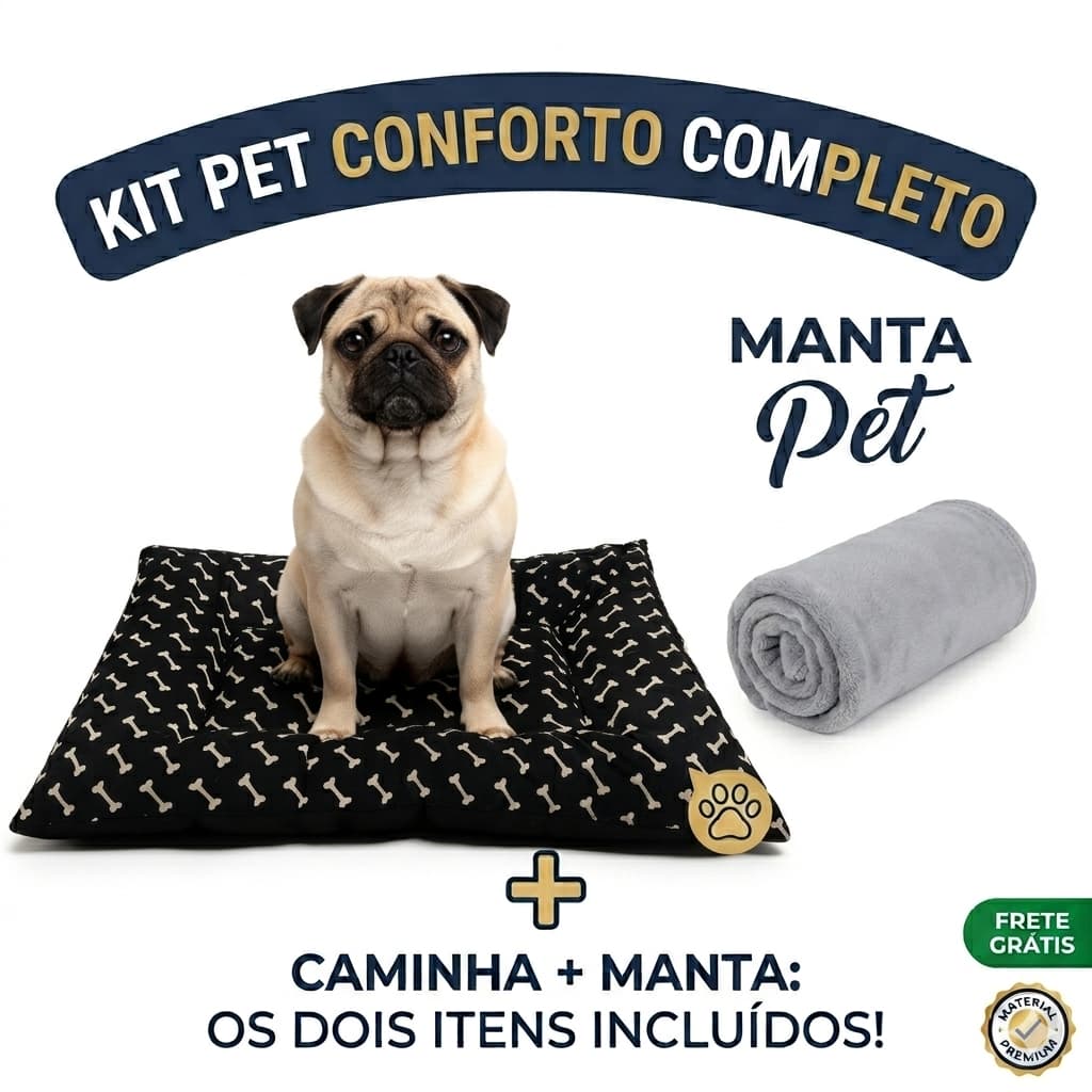 Cama para cachorro e gatos colchonete pet almofada + manta pet grátis