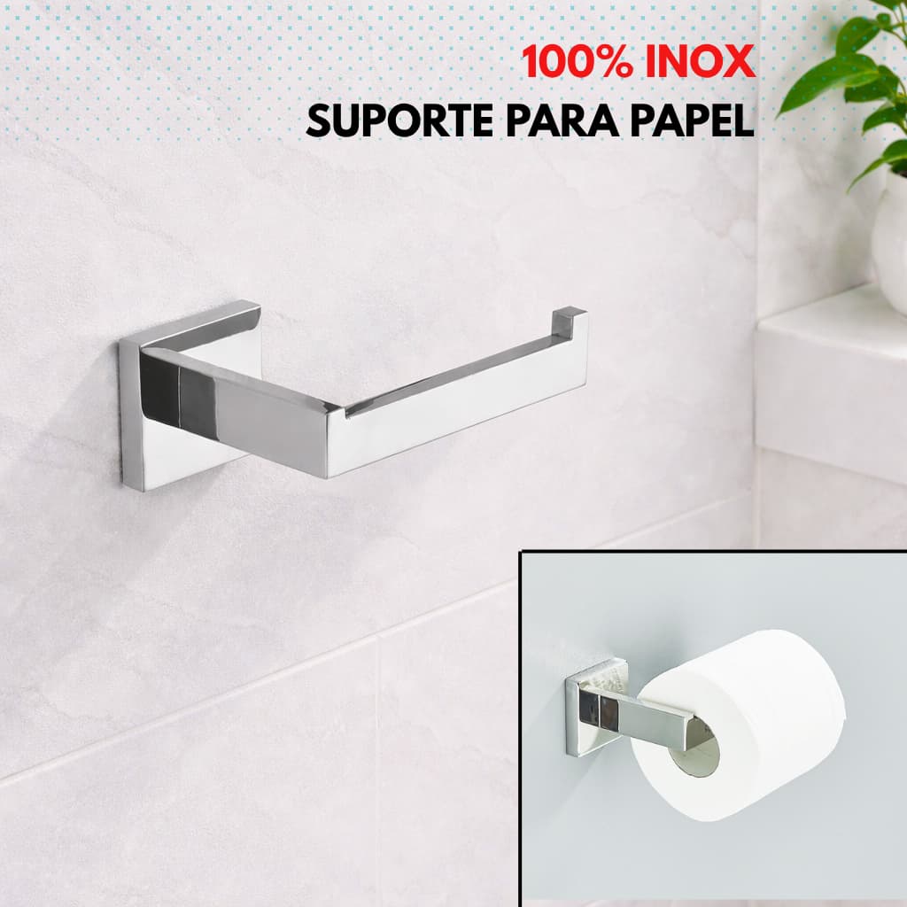 Suporte Porta Papel Higiênico De Aço Luxo Premium Acessórios De Banheiro Inoxidável