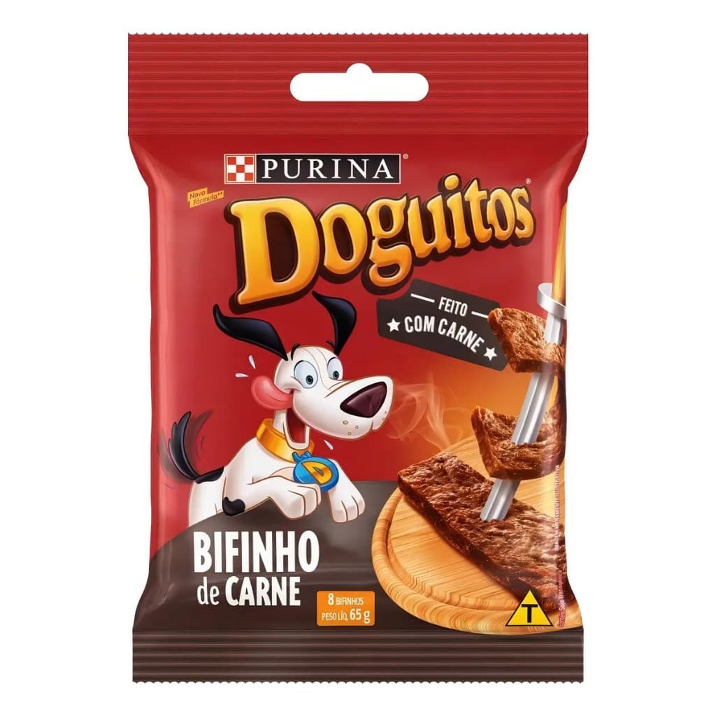 Doguitos Bifinho Carne 65g Petisco p/ cães Purina