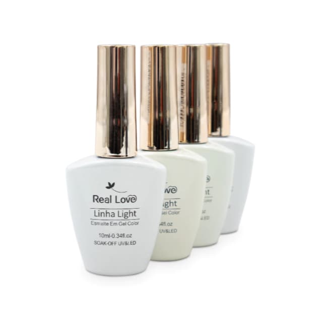 Kit 4 Esmaltes Francesinha em Tons de Branco 10 ml - Real Love