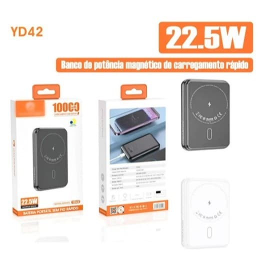 H'Maston YD42 Power Bank 10000mAh Carregamento Rápido e Sem Fio