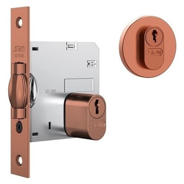 Fechadura Auxiliar 1005 Trinco Rolete Roseta Redonda Rose Stam