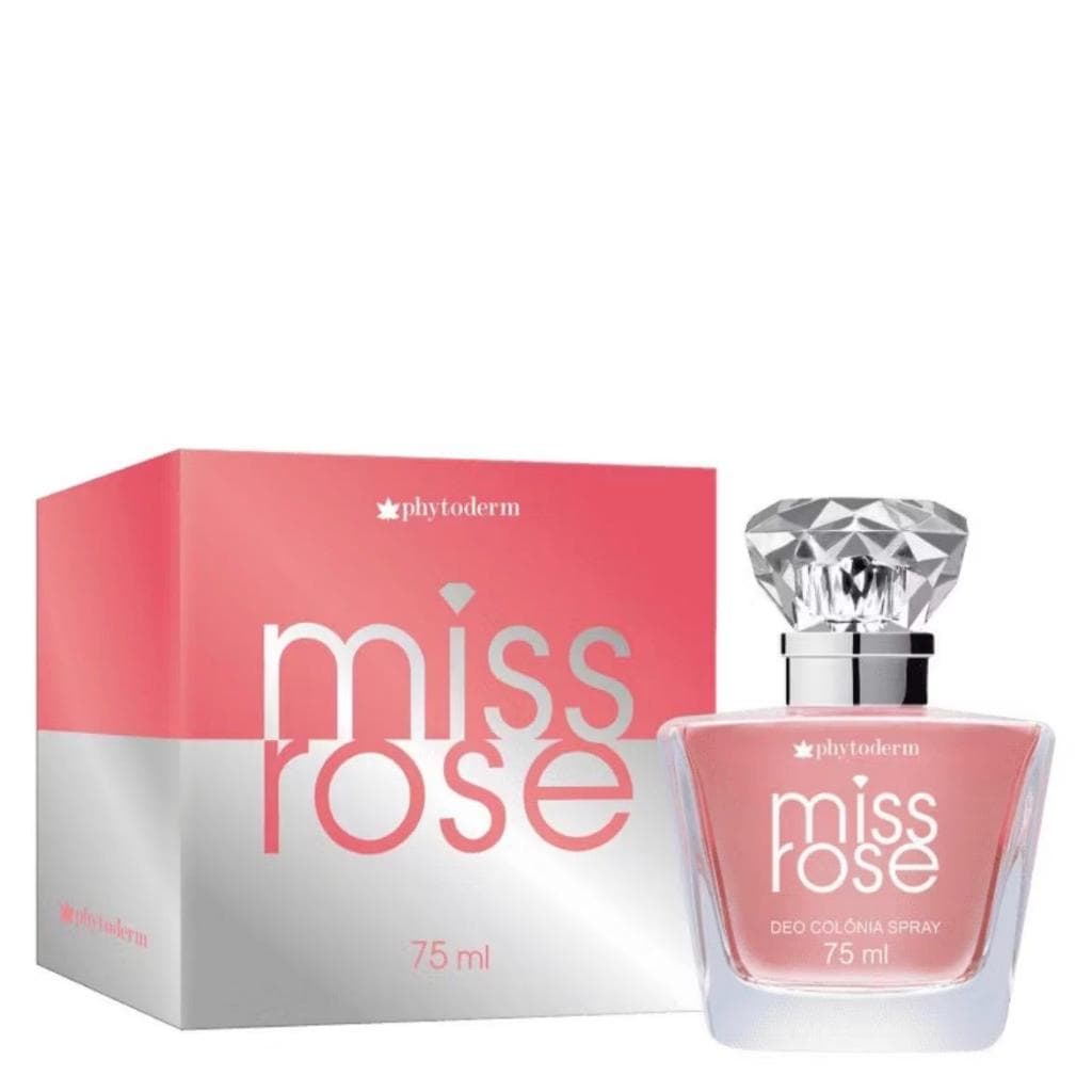 Colônia Feminina Phytoderm Miss Rose, Fragância Sofisticada que Combina  Elegância e Frescor, 75 ml.