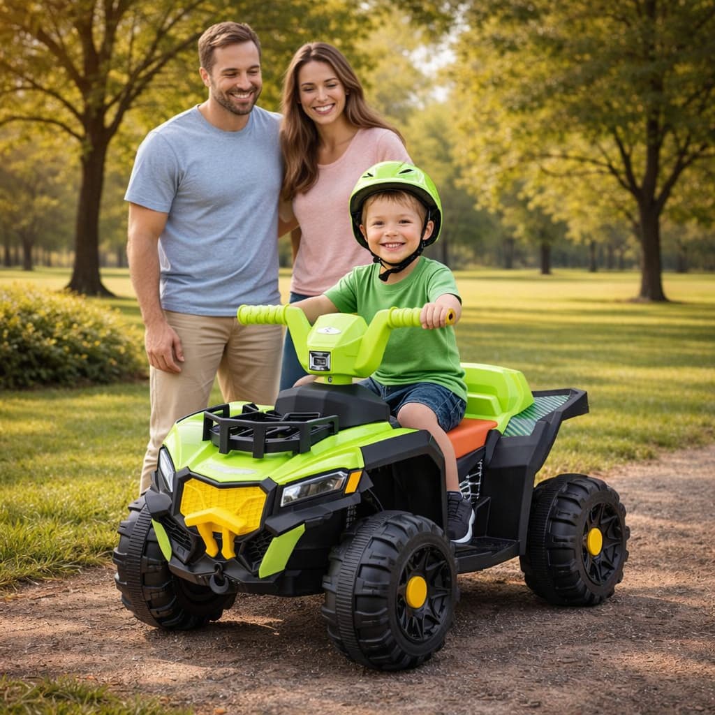 Quadriciclo Eletrico Infantil Verde Aventura Veiculo Motorizado Brinquedo Crianca Passeio