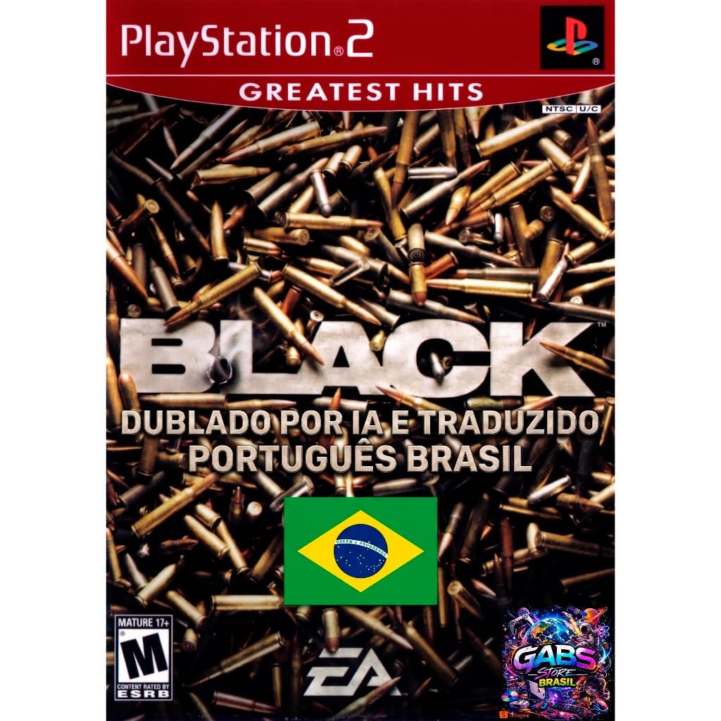 🔥Black - Dublado e Traduzido em Português PT BR PS2 DVD – Jogo de Tiro Classico PS2 - PlayStation 2 Desbloqueado