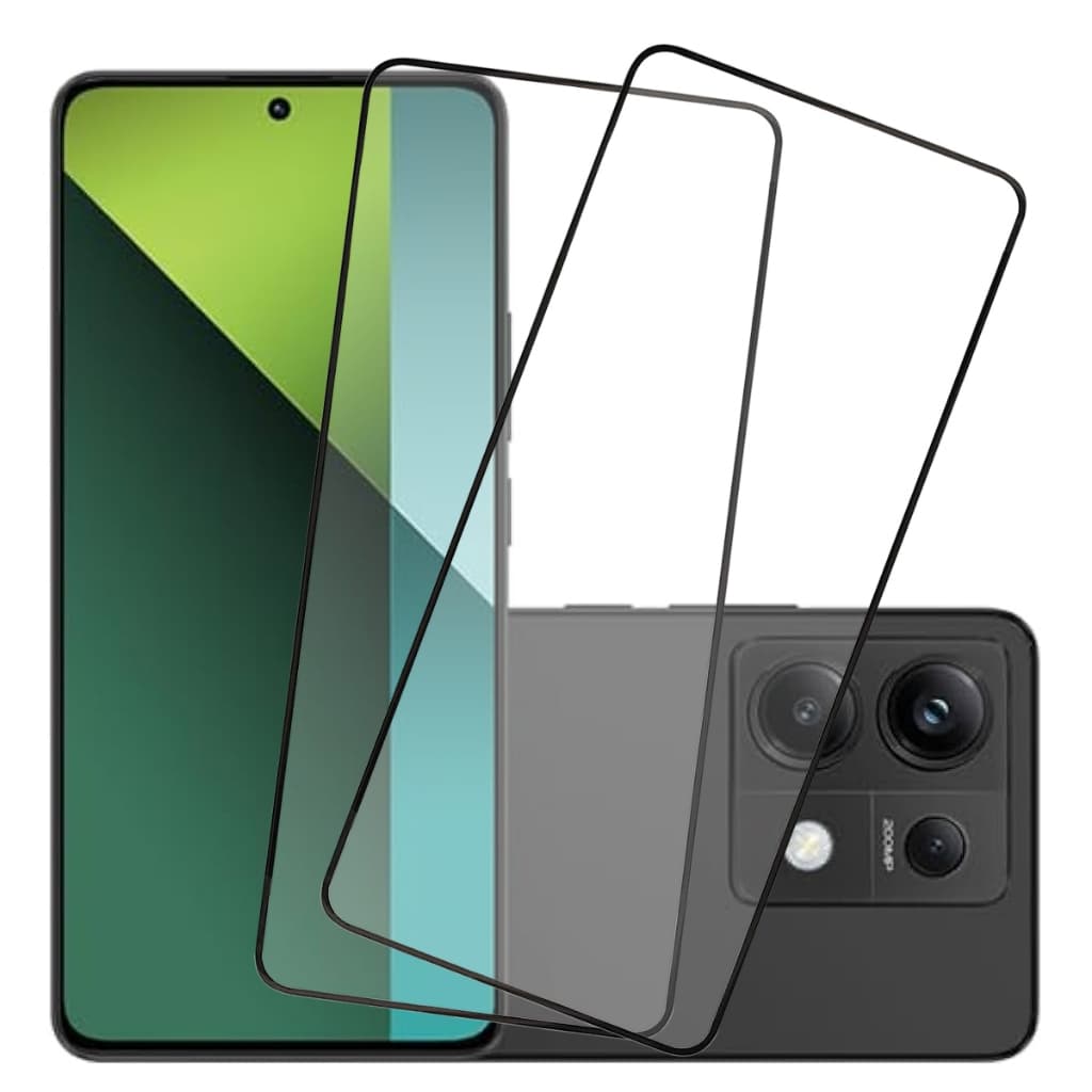 Kit Com 2 Películas de vidro 3D Para Xiaomi Redmi Note 13