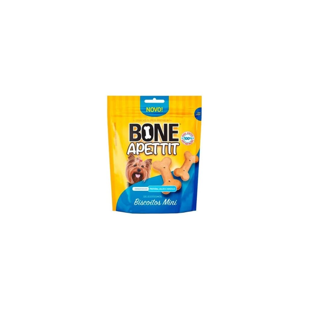 Biscoito Para Cães Petisco Crocante e Saudável para Cachorro Bone Apettit 250gr Raças Pequenas