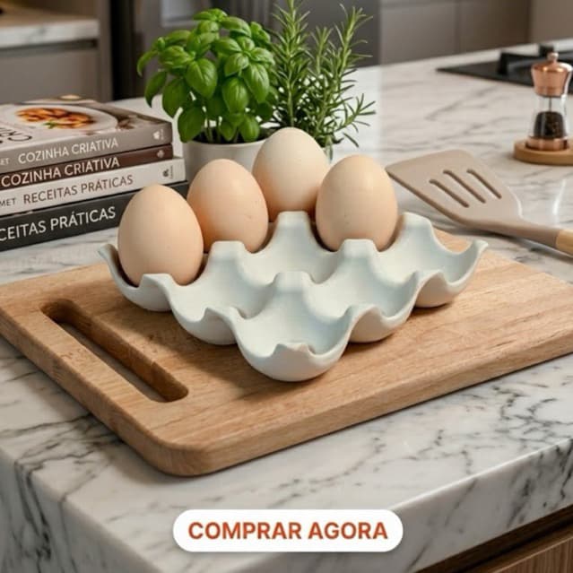 Organizador de Ovos Moderno  - Suporte Premium Cozinha