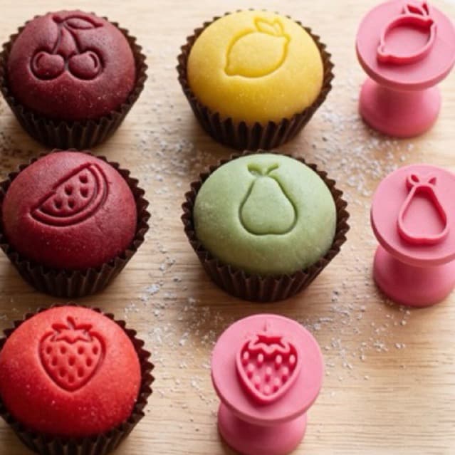 Carimbo Frutas Para Brigadeiro Cerâmica Biscuit Kit 3D