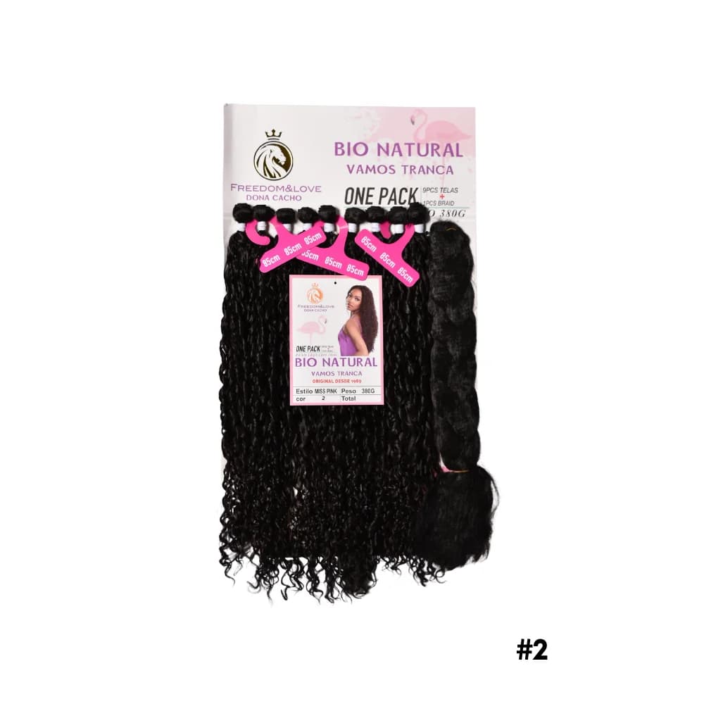 Entrelace Miss Pink Freedom 85cm Cacheado Bio Fibra 380g com Jumbo