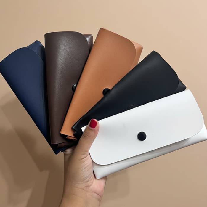 Kit Porta Óculos Premium 10 Peças Case Couro Ecológico Estojo Proteção Elegante