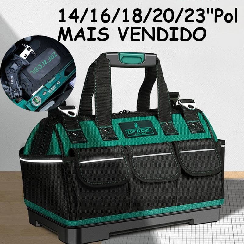 Caixa de Ferramentas Profissional 14/16/18/20/23 Pol grande reforçada - Bolsa de Armazenamento Multiuso para Ferramentas