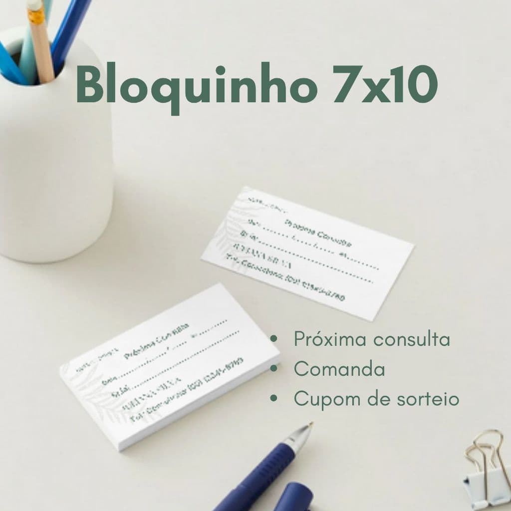 Bloquinho 7 x 10 cm | Personalizado | Impressão em Alta Qualidade | Blocos com 50 folhas