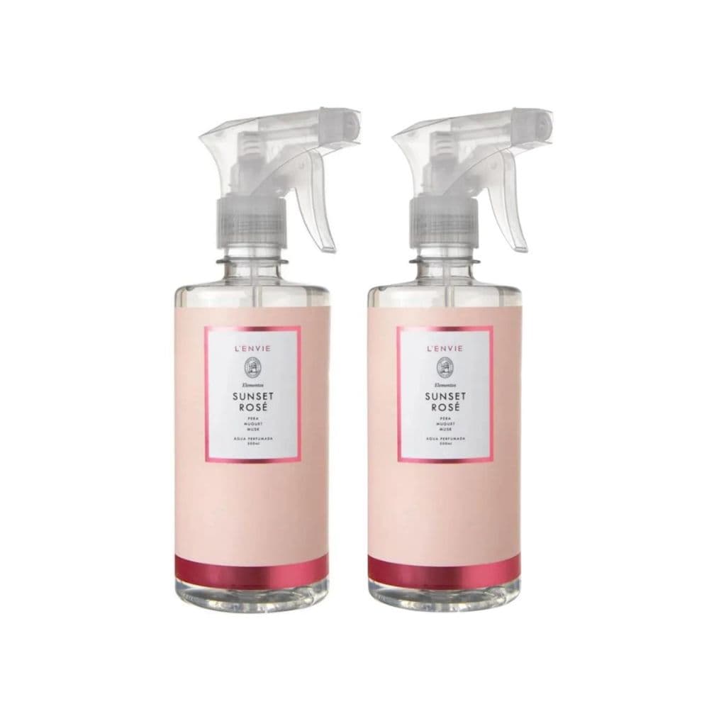 Água Perfumada Sunset Rosé Lenvie 500ml Kit 2 | Premium