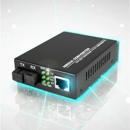 Par Extensor Conversor Fibra Óptica  Max Amper (par A + B) Gigabit 10/100/1000 Mb Conversores Mídia Rj45