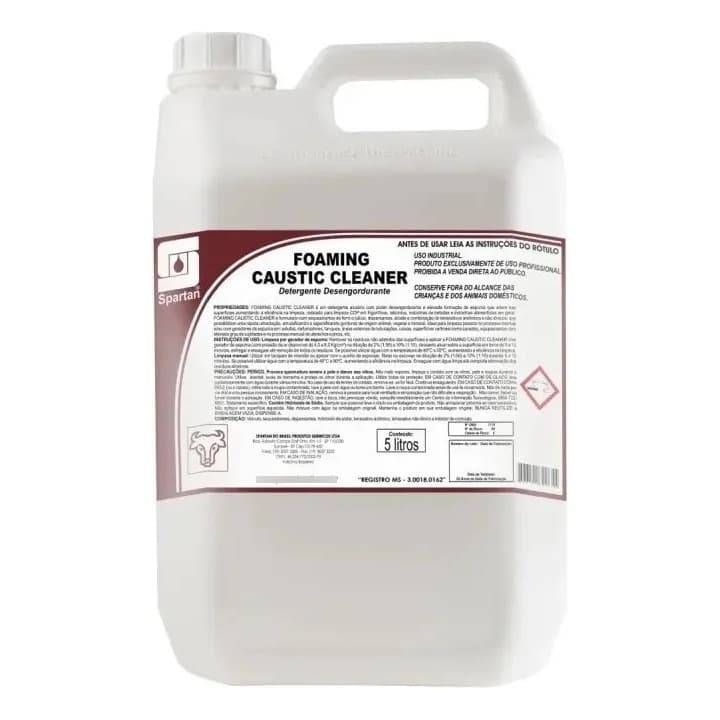 Limpa Coifa Inox Foaming Caustic Cleaner Spartan 5 Litros