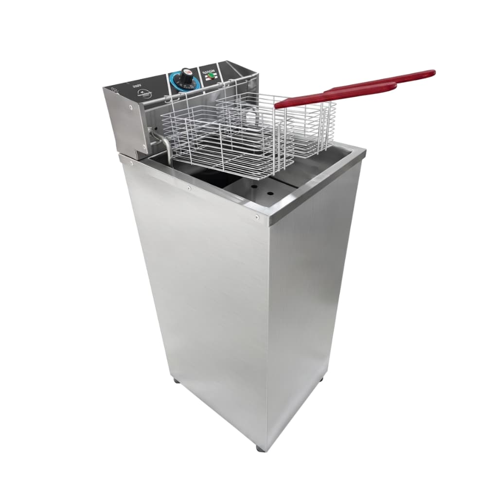Fritadeira Água E Óleo Profissional Gabinete 26L Em Inox Com Tampa