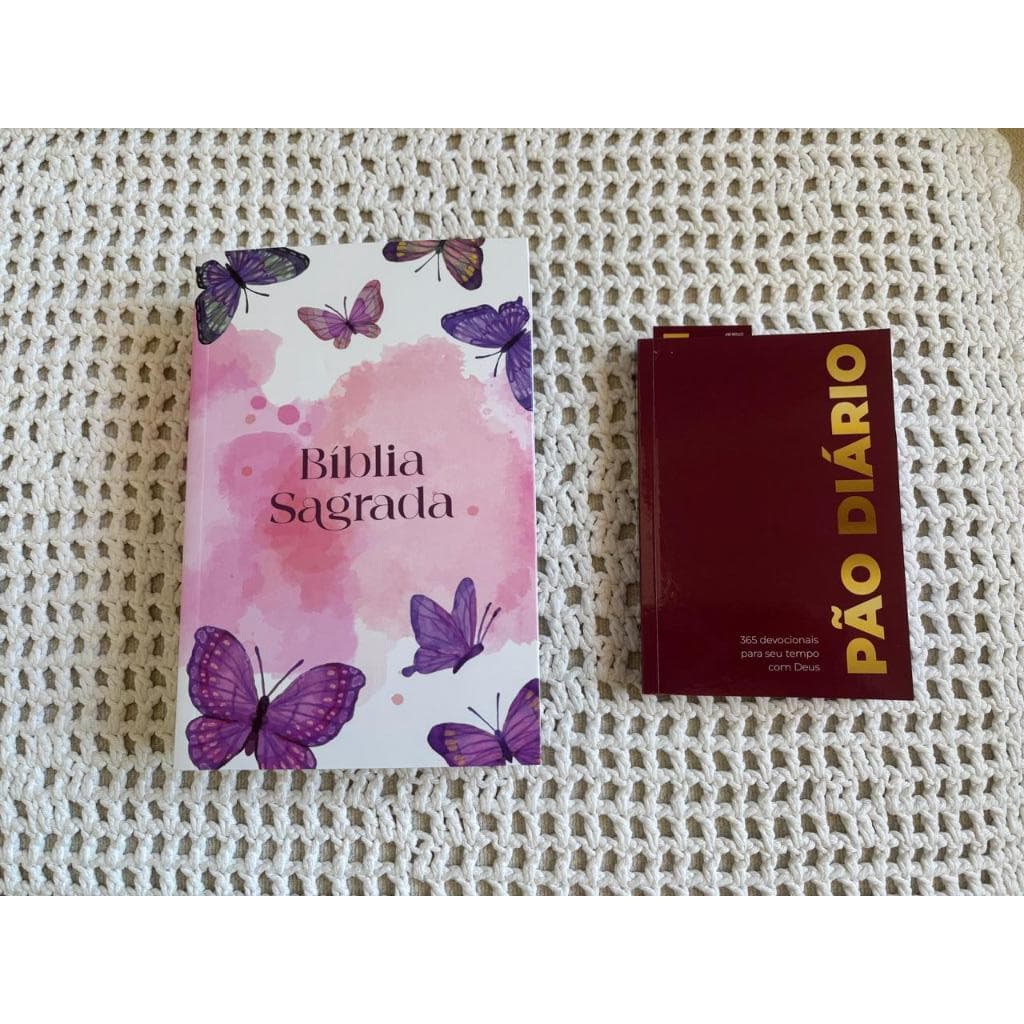 Biblia Sagrada Aquarela NVI + BRINDE Livro Pão Diário Devocional