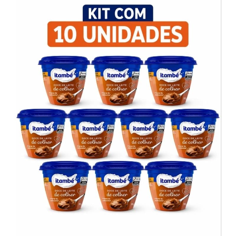 Doce de Leite de Colher Cremoso Itambé Kit 10 ou 15 Unidades Original Pronto para Consumo Envio Rápido