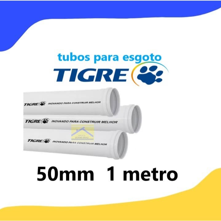 TUBO ESGOTO 50MM COM 1 METRO TIGRE