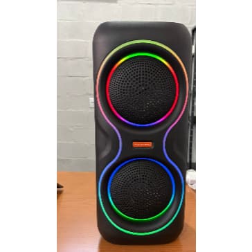 CAIXA DE SOM H’MASTON 8” x2 – POTÊNCIA E ILUMINAÇÃO RGB