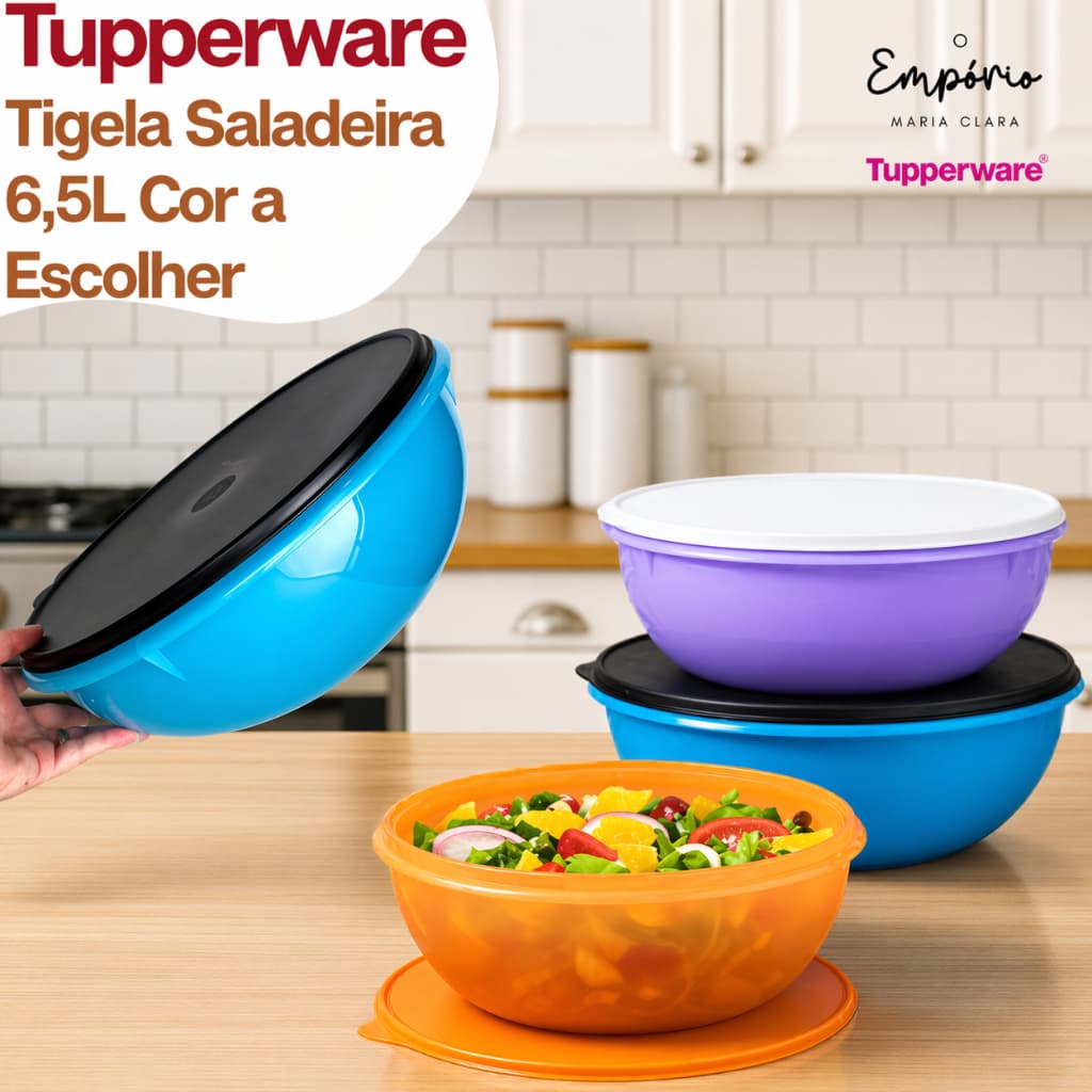 Tupperware Tigela Saladeira 6,5 L - Cores Diversas