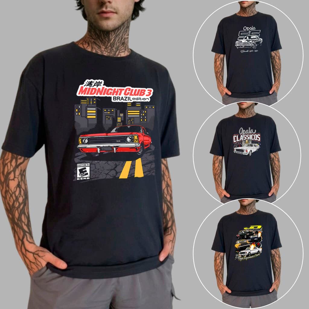 Camiseta Estampada Carro Opala - Camisa 100% Algodão Unissex Macia Qualidade Premium - Envio Rápido
