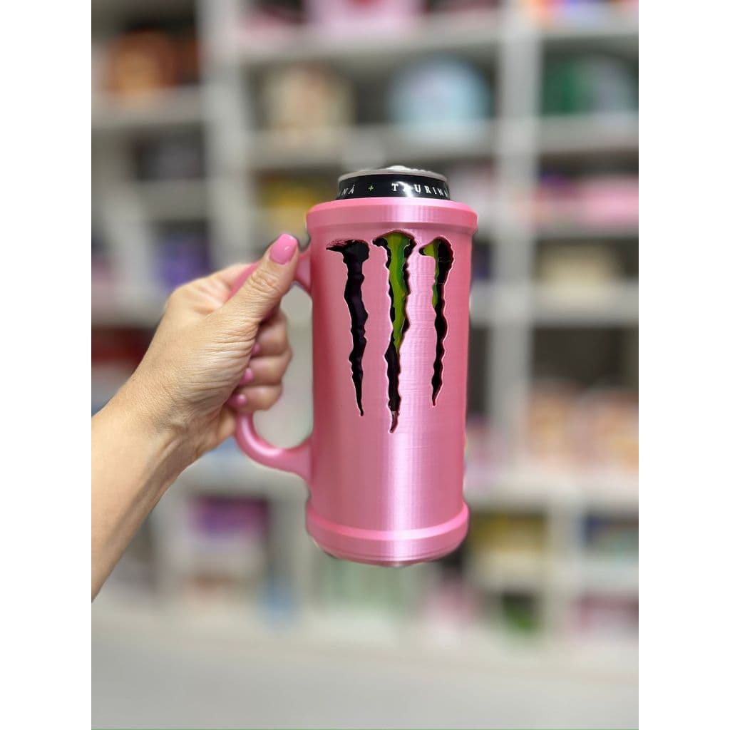 Copo Porta Lata 473ml Estilo Monster | Caneca 3D Personalizada com Alça