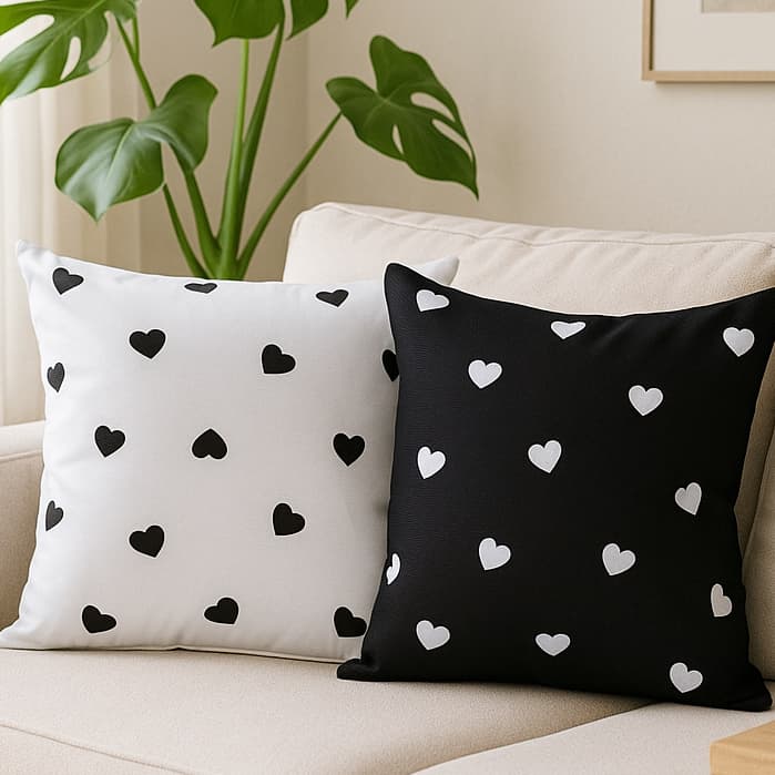 Kit 2 Capas De Almofadas decorativas sala sofa quarto 45x45 Tecido  Algodão Com Ziper Decoracao