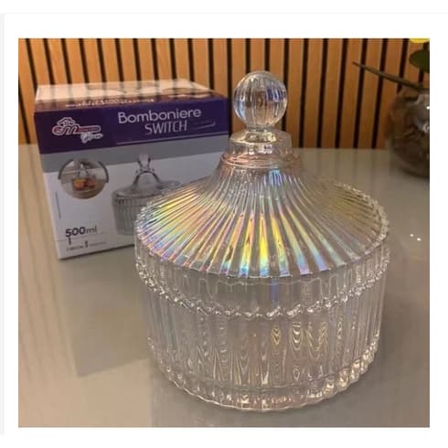 Potiche / Bomboniere - Baleiro de Vidro Switch Furta-Cor- 255 ml