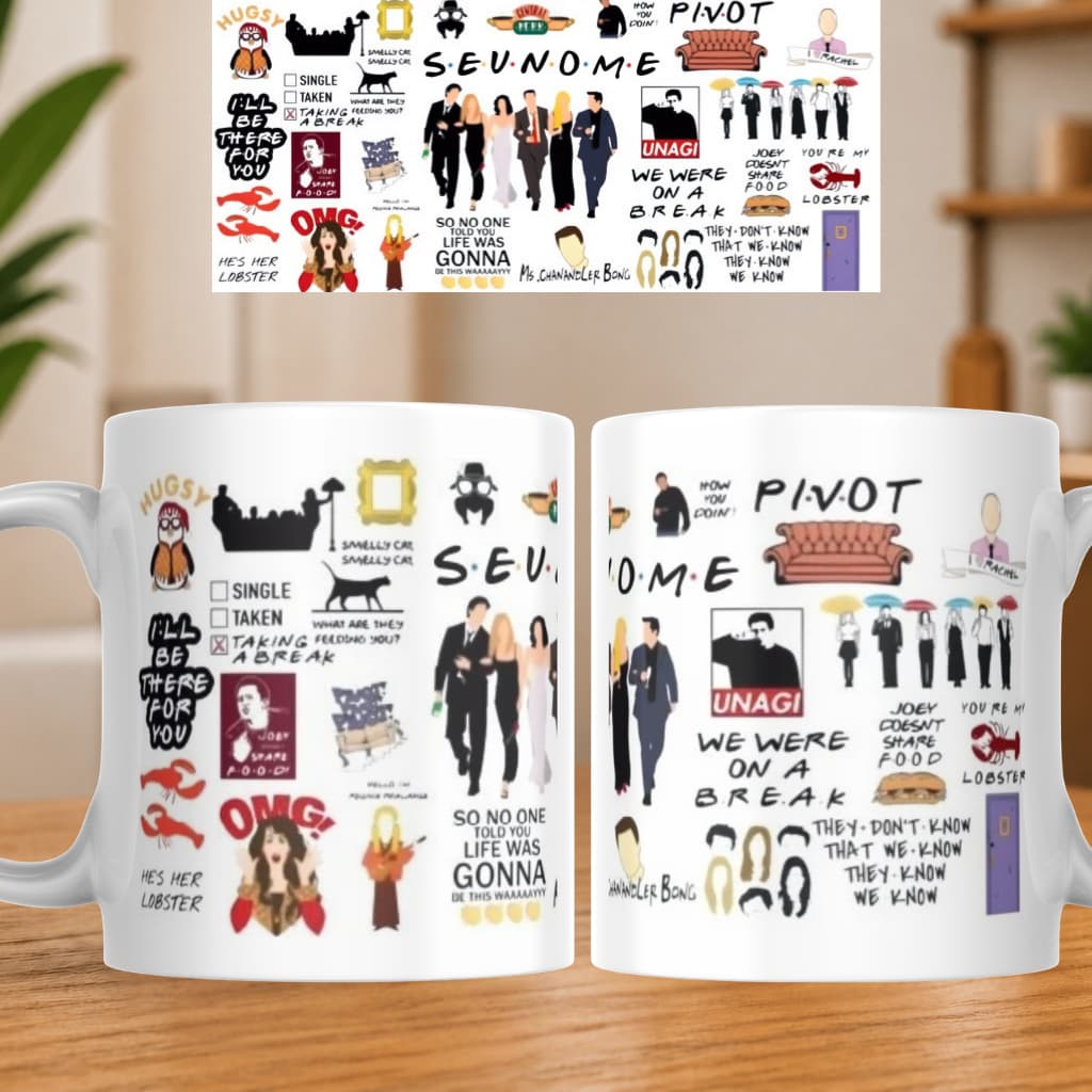 Caneca Friends Personalizada Com Nome | Serie Friends
