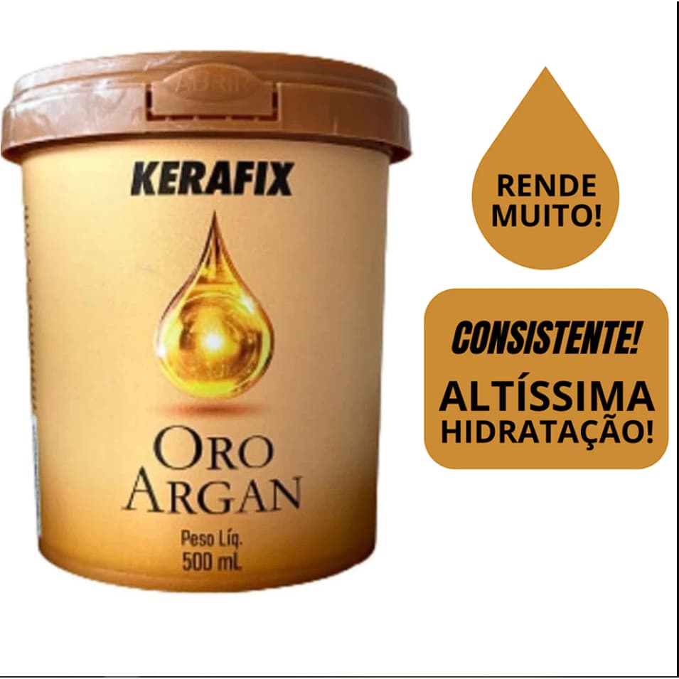 Máscara Capilar Rejuvenescedora Oro Argan 500ml Máscara Capilar Rejuvenescedora