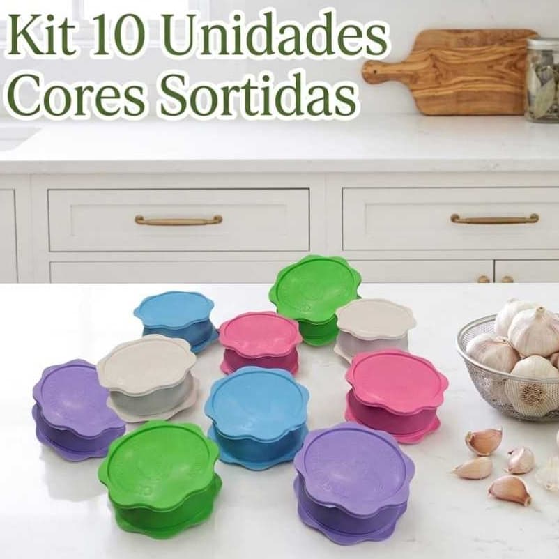 Kit 10 Triturador de Alho amassador moedor cortador alho e temperos