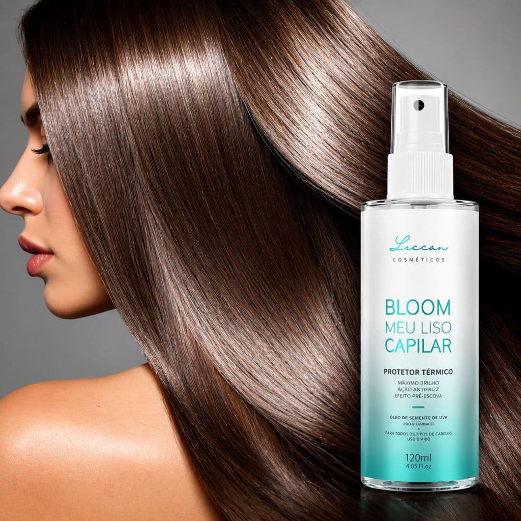 Leave in Meu Liso Capilar 120ml Proteção Térmica Perfume Capilar Antifrizz Pronta Entrega