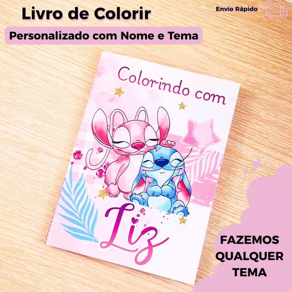 Livro de Colorir Personalizado Infantil com Nome Idade e Tema | Lembrancinha Aniversário Chá