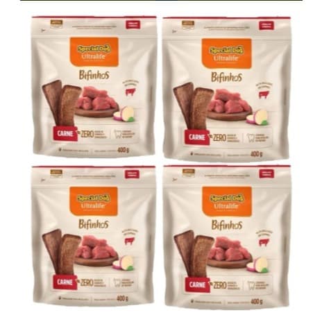 Kit Bifinhos Special Dog Ultralife Carne 4 Unidades De 400g Cada