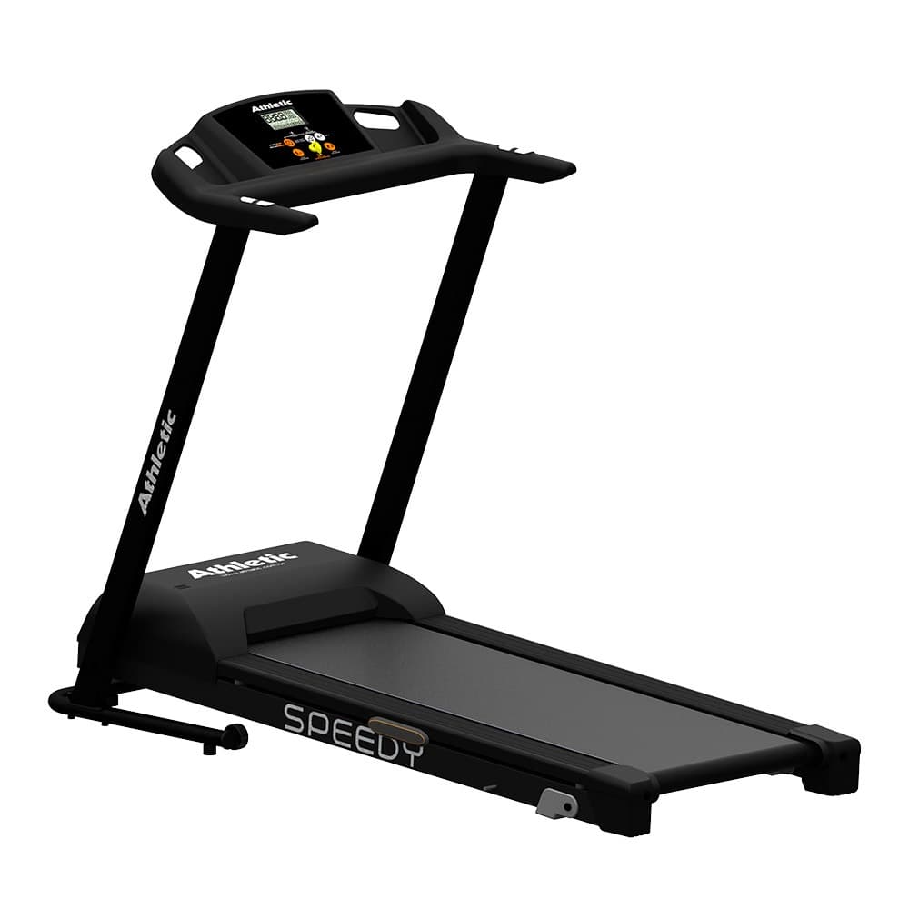 Esteira Elétrica Athletic Speedy 14km/h Motor 4.0 HPM 120kg Suportados Dobrável Lona Ampla